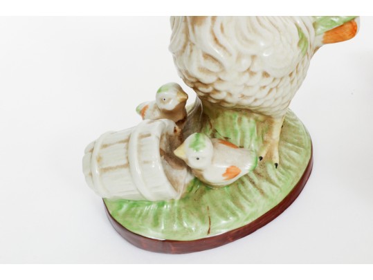 Trio Of Majolica Style Ceramic Roosters