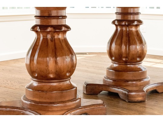 Stunning Woodland Furniture Double Pedestal Oval Dining Table