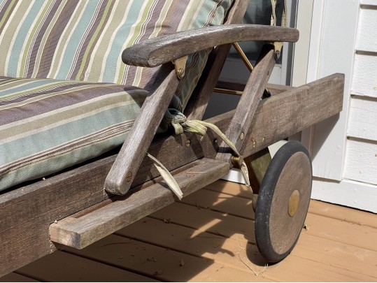 Pair Of Outdoor Classics Teak Chaise Lounges