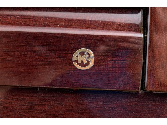 Young Chang Lacquered Mahogany Baby Grand Piano With Piano Bench