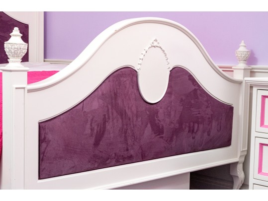 French Provincial Upholstered Trundle Bed Frame And Bedside Table