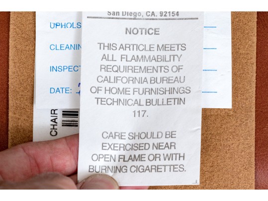 LeatherTrend Upholstered Club Chair With Ottoman