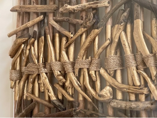 Pair Of Gilt Driftwood Wall Art