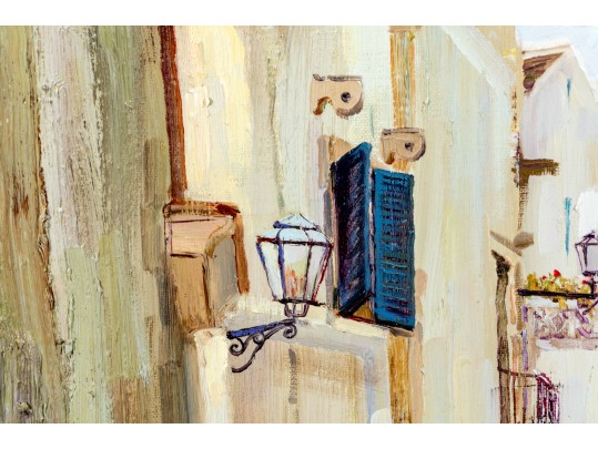 Younok Kim (South Korean, B. 1973) Oil On Canvas, Italian Alley