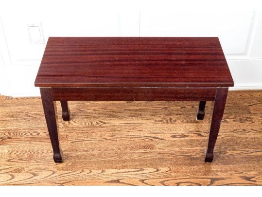 Young Chang Lacquered Mahogany Baby Grand Piano With Piano Bench