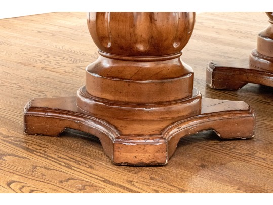 Stunning Woodland Furniture Double Pedestal Oval Dining Table