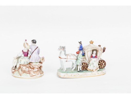 Duo Of Japanese Maruyama Porcelain Fairings