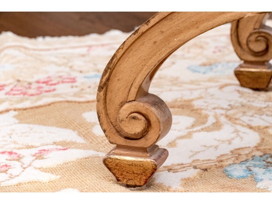 Schumacher Furnishings Neoclassical Style Upholstered Stool