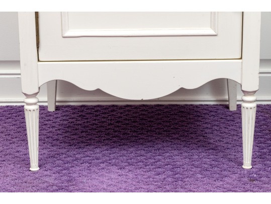 French Provincial Upholstered Trundle Bed Frame And Bedside Table