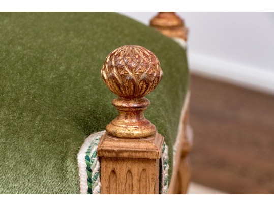 Schumacher Furnishings Neoclassical Style Upholstered Stool