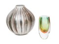 Two Decorative Glass Vases