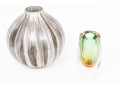 Two Decorative Glass Vases