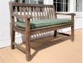 Outdoor Classics Teak Settee With Cushion