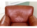 LeatherTrend Upholstered Club Chair With Ottoman