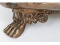 Decorative Castilian Ceramic And Brass Mounted Footed Tray