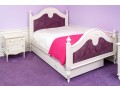 French Provincial Upholstered Trundle Bed Frame And Bedside Table