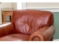 LeatherTrend Upholstered Club Chair With Ottoman