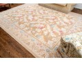 Pretty Wool Pink, Blue, And Beige Area Rug (11'10