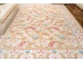 Pretty Wool Pink, Blue, And Beige Area Rug (11'10