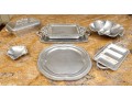 Collection Of 10 Mexican Aluminum Serving Pieces
