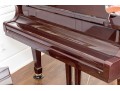 Young Chang Lacquered Mahogany Baby Grand Piano With Piano Bench