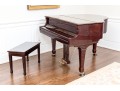 Young Chang Lacquered Mahogany Baby Grand Piano With Piano Bench