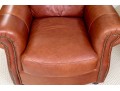 LeatherTrend Upholstered Club Chair With Ottoman
