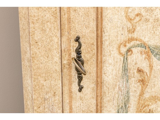 Handsome Italian Baroque Style Painted Cabinet