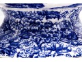 Large English Royal Doulton Footed Blue And White Ceramic Centerpiece Or Punch Bowl