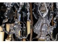 Marvelous Semi-antique Brass Sixteen Light Brass And Crystal Chandelier