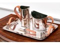 Plata Lappas Argentina Silverplate And Leather Serving Set
