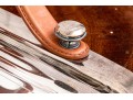 Plata Lappas Argentina Silverplate And Leather Serving Set