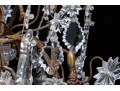 Marvelous Semi-antique Brass Sixteen Light Brass And Crystal Chandelier