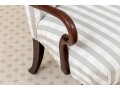 Queen Anne Style Mahogany Upholstered Armchair
