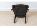 Queen Anne Style Mahogany Upholstered Armchair