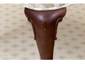 Queen Anne Style Mahogany Upholstered Armchair