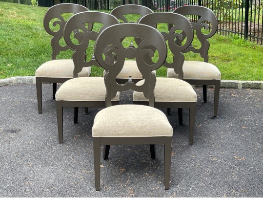 Set Of Six Stanley Wayfarer Style Dining Chairs