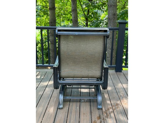 Set Of Four Sunbrella Outdoor Glider Armchairs
