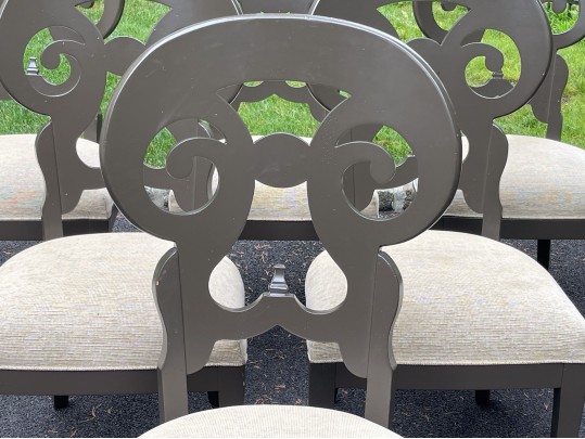 Set Of Six Stanley Wayfarer Style Dining Chairs