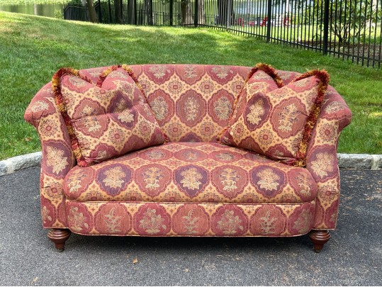 Stylish Art Deco Style Down Upholstered Settee 