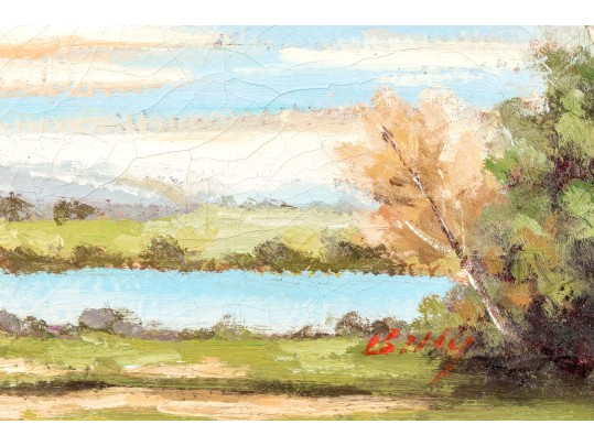 Signed Oil On Canvas Painting, Landscape
