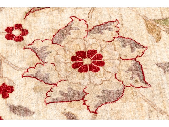 Hand Knotted Wool Oushak Style Carpet, 15'-7