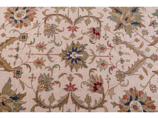 Hand Knotted Wool Flat Weave Indo-Persian Heriz Carpet, 14' X 10'