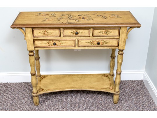 Paint Finished Provincial Style Console Table