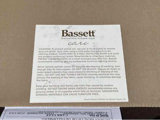 Stylish Basset Furniture Upholstered Chaise Lounge