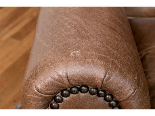 Bernhardt Pair Of Luxurious Reclining Leather Upholstered Lounge Chairs