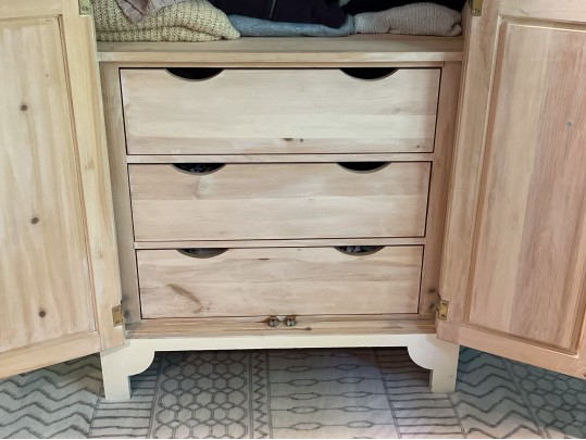 Paint Finished Pine Armoire (paint Project)