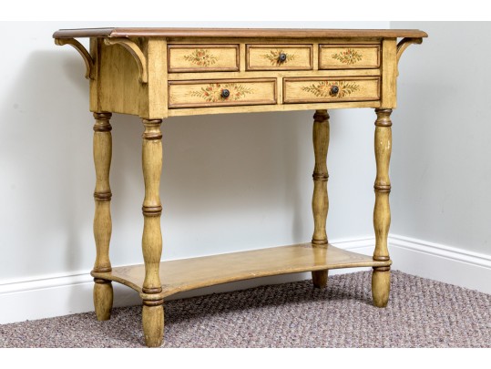 Paint Finished Provincial Style Console Table