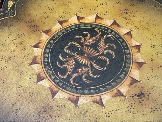 Chinoiserie Faux Bois Gilded Iron And Tole Cocktail Table, Likely Maitland-Smith