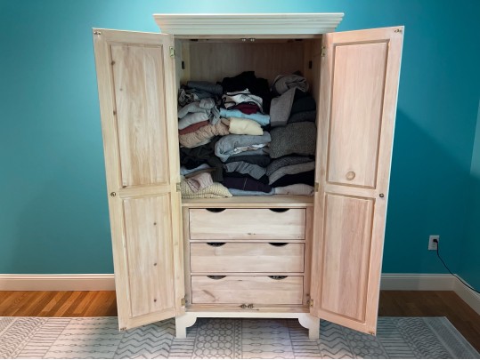 Paint Finished Pine Armoire (paint Project)